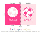 Hot Pink Soccer Ball Personalized Notebook or Sketchbook School & Office Supplies - Everything Nice