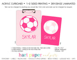 Pink Soccer Ball Personalized Clipboard School & Office Supplies - Everything Nice