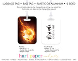 Soccer Ball on Fire Luggage Bag Tag School & Office Supplies - Everything Nice