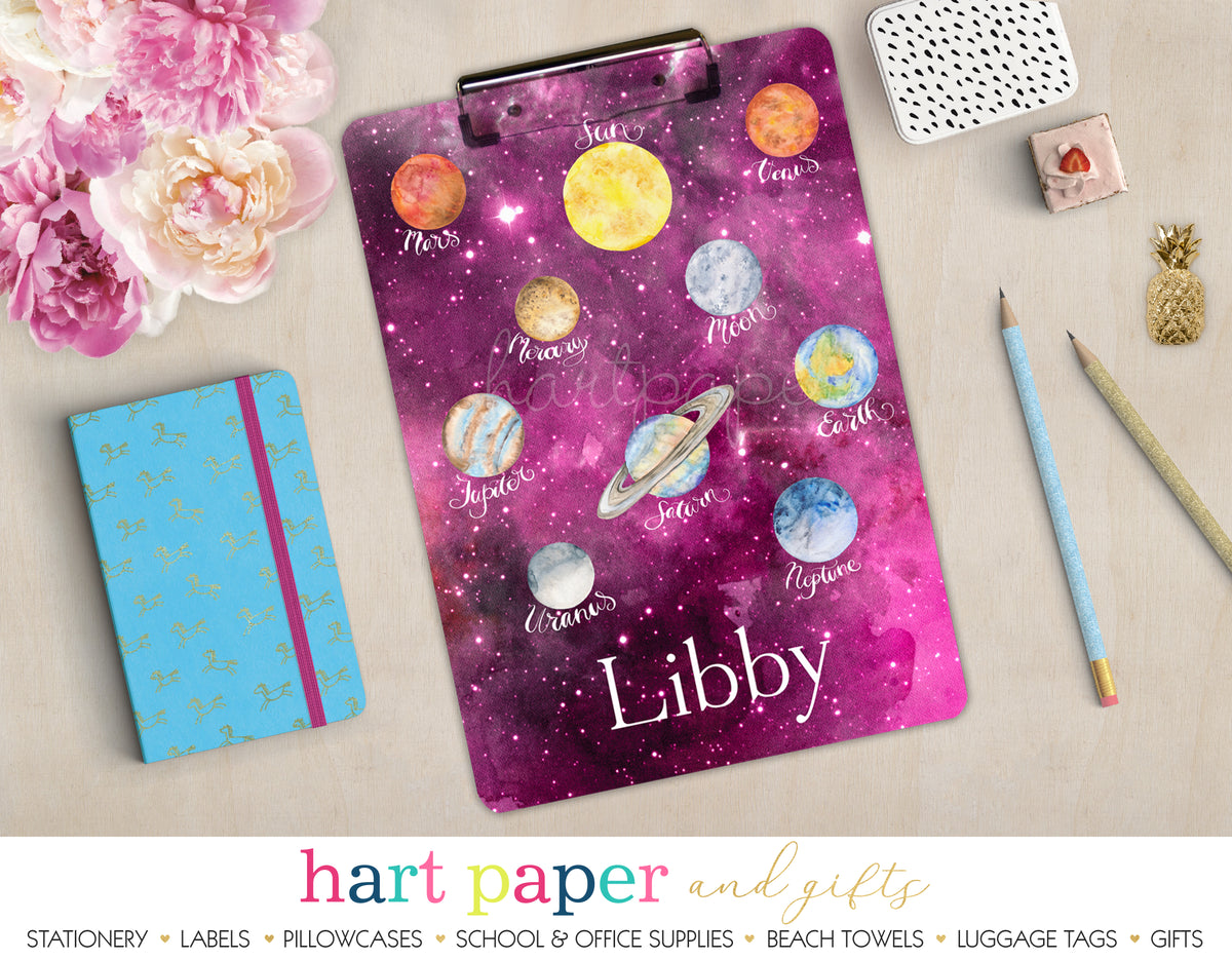 Planets Personalized Clipboard School & Office Supplies - Everything Nice