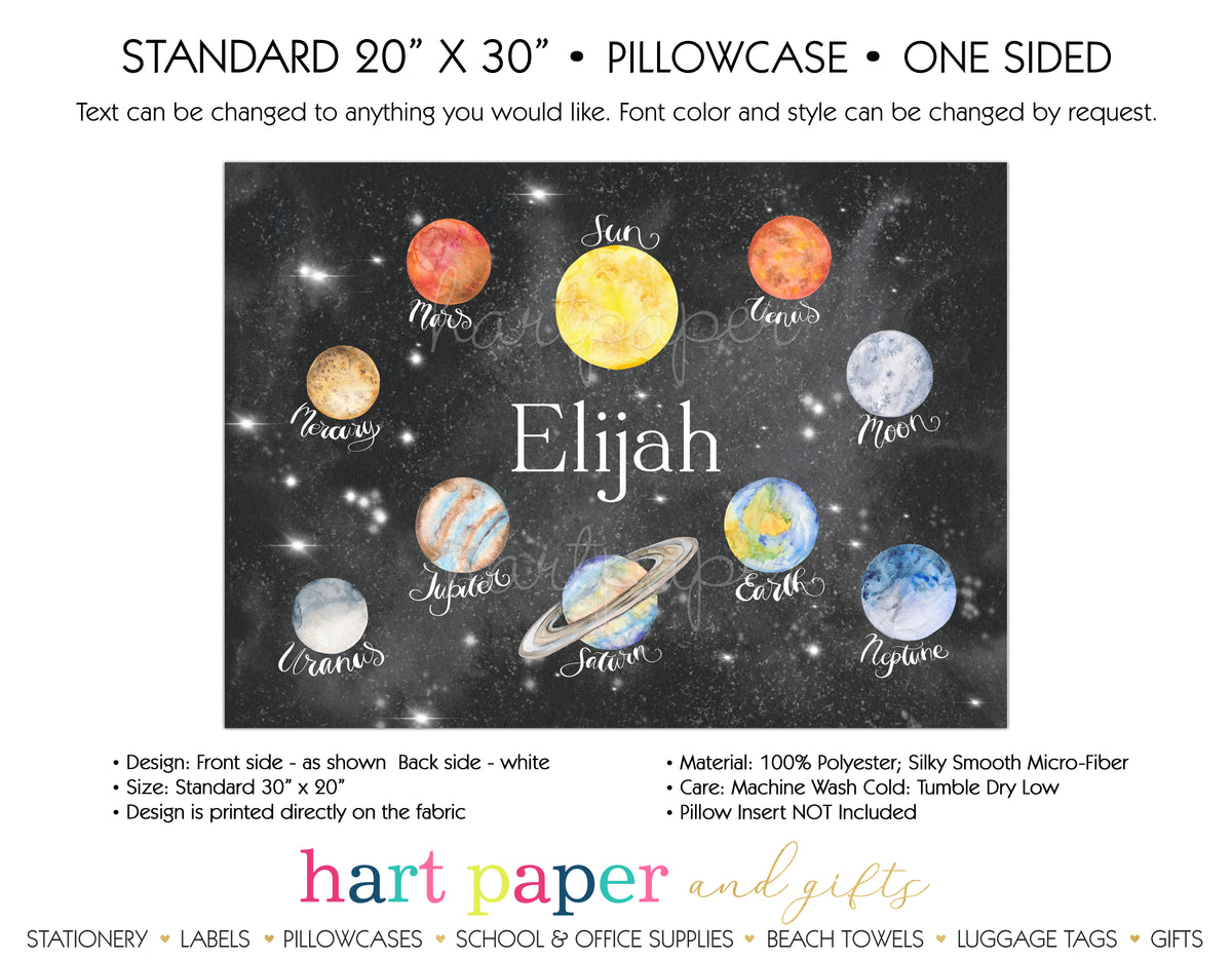 Planets Space Personalized Pillowcase Pillowcases - Everything Nice