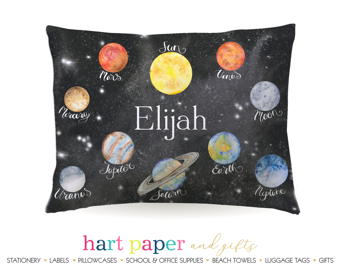 Planets Space Personalized Pillowcase Pillowcases - Everything Nice