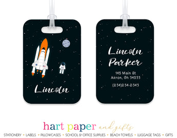 Rocket Ship Astronaut Luggage Bag Tag School & Office Supplies - Everything Nice