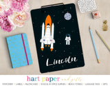Rocket Ship Space Shuttle Personalized Clipboard School & Office Supplies - Everything Nice