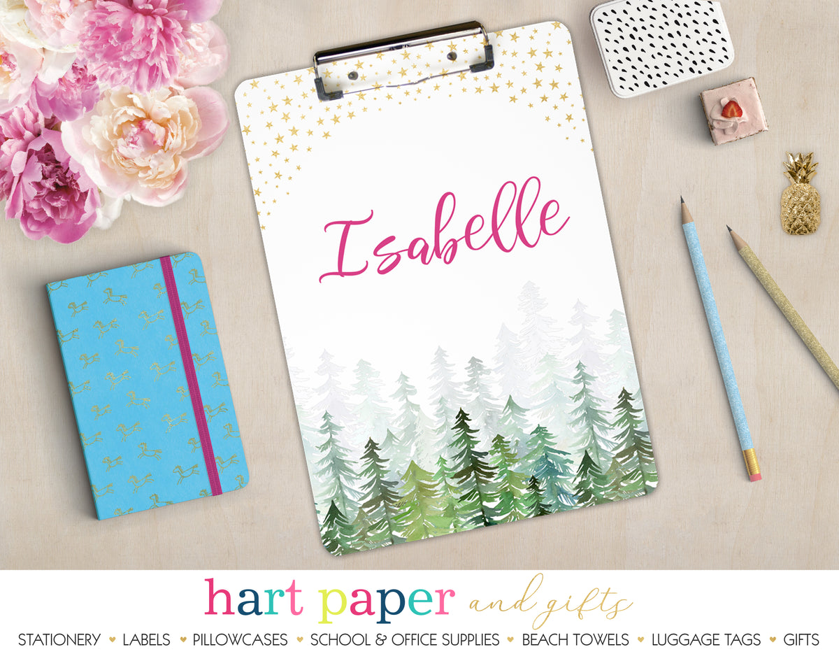 Forest Stars Sky Camping Space Personalized Clipboard School & Office Supplies - Everything Nice