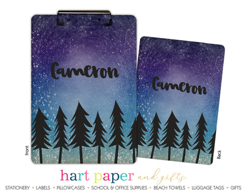 Stars Trees Personalized Clipboard School & Office Supplies - Everything Nice