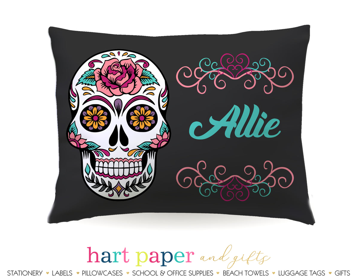 Sugar Skull Personalized Pillowcase Pillowcases - Everything Nice