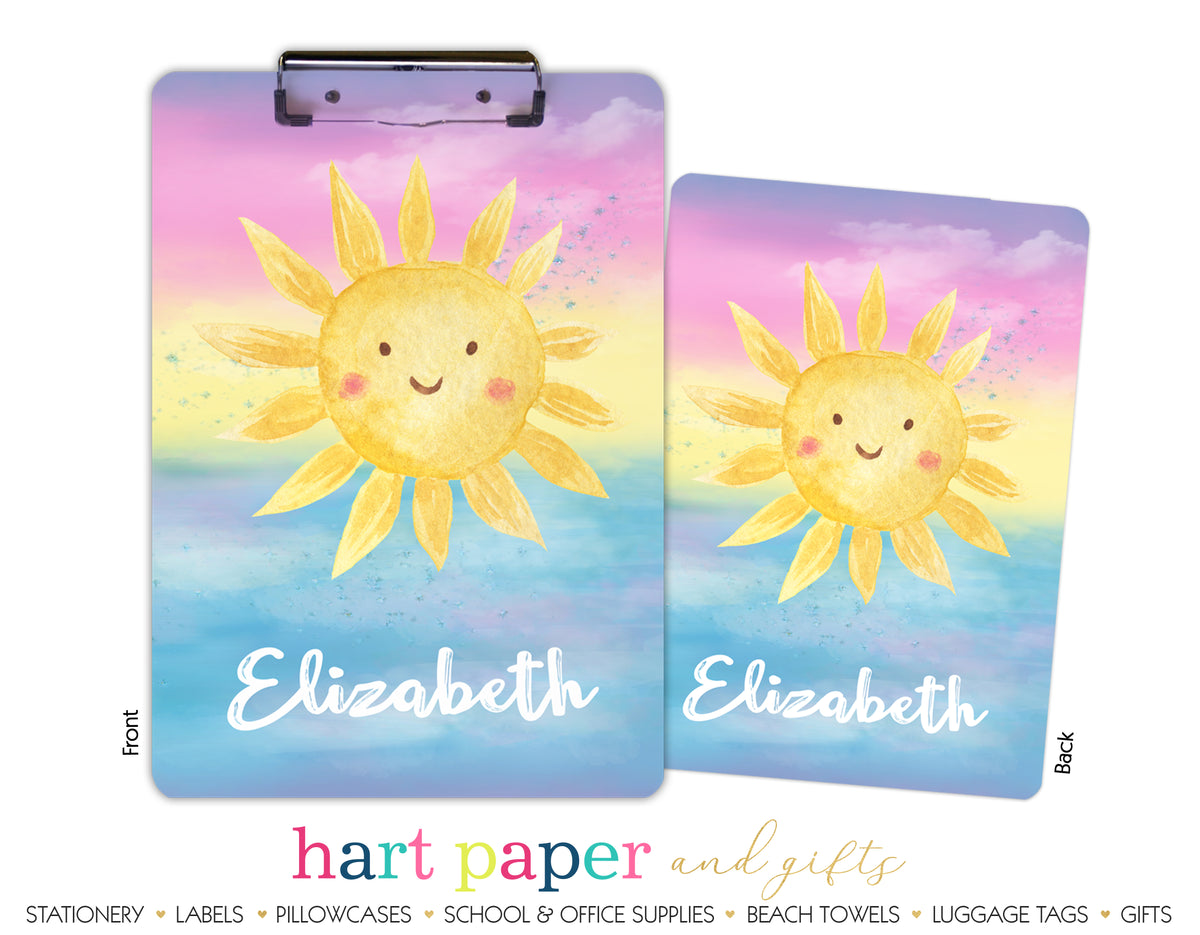 Sunshine Personalized Clipboard School & Office Supplies - Everything Nice