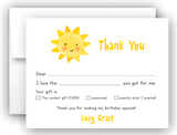 Sunshine Thank You Cards Note Card Stationery •  Fill In the Blank Stationery Thank You Cards - Everything Nice
