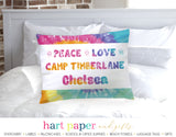 Tie Dye Camp Camping Personalized Pillowcase Pillowcases - Everything Nice