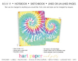 Tie Dye Rainbow Personalized Notebook or Sketchbook School & Office Supplies - Everything Nice
