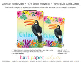 Rainbow Toucan Personalized Clipboard School & Office Supplies - Everything Nice