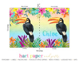 Toucan Bird Tropical Rainbow Personalized 2-Pocket Folder School & Office Supplies - Everything Nice