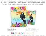 Toucan Bird Personalized Notebook or Sketchbook School & Office Supplies - Everything Nice