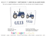 Tractor Personalized Notebook or Sketchbook School & Office Supplies - Everything Nice