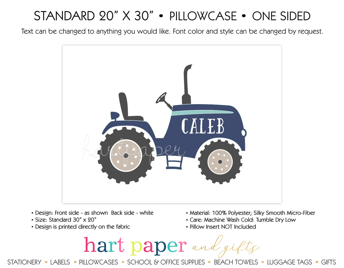 Tractor Personalized Pillowcase Pillowcases - Everything Nice