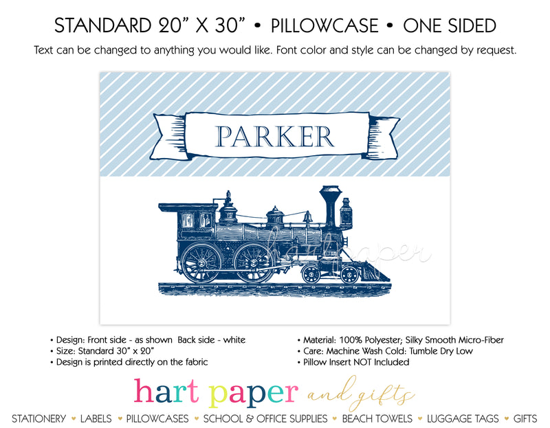 Train Personalized Pillowcase Pillowcases - Everything Nice
