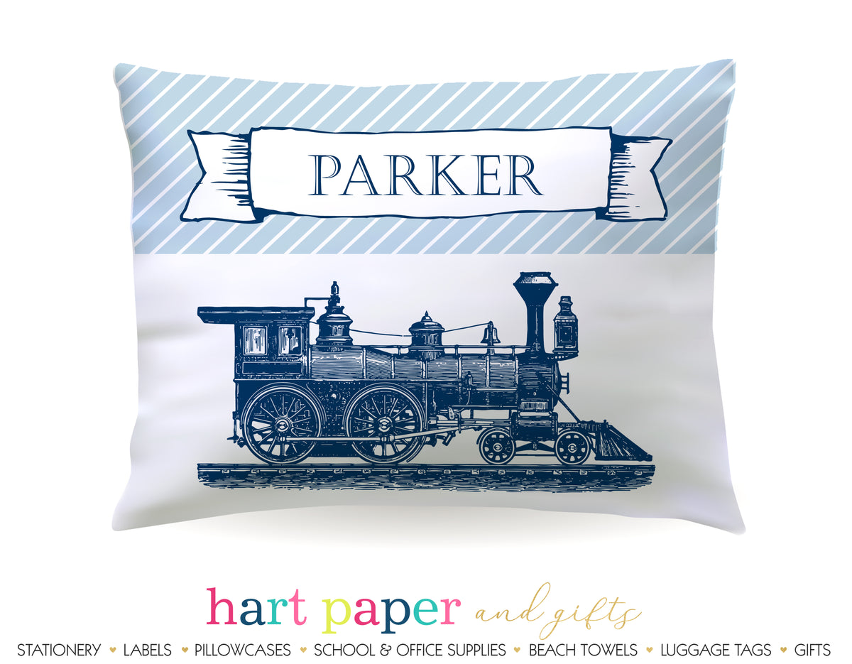 Train Personalized Pillowcase Pillowcases - Everything Nice
