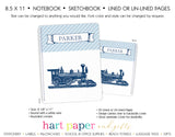 Train Personalized Notebook or Sketchbook School & Office Supplies - Everything Nice