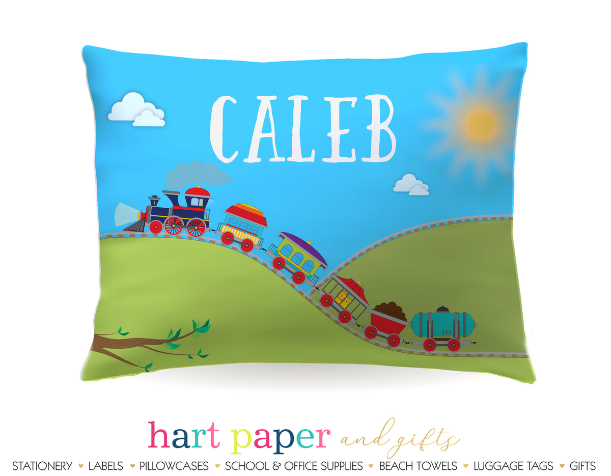 Train Personalized Pillowcase Pillowcases - Everything Nice