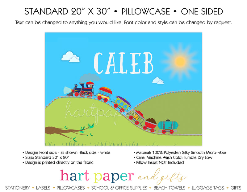 Train Personalized Pillowcase Pillowcases - Everything Nice