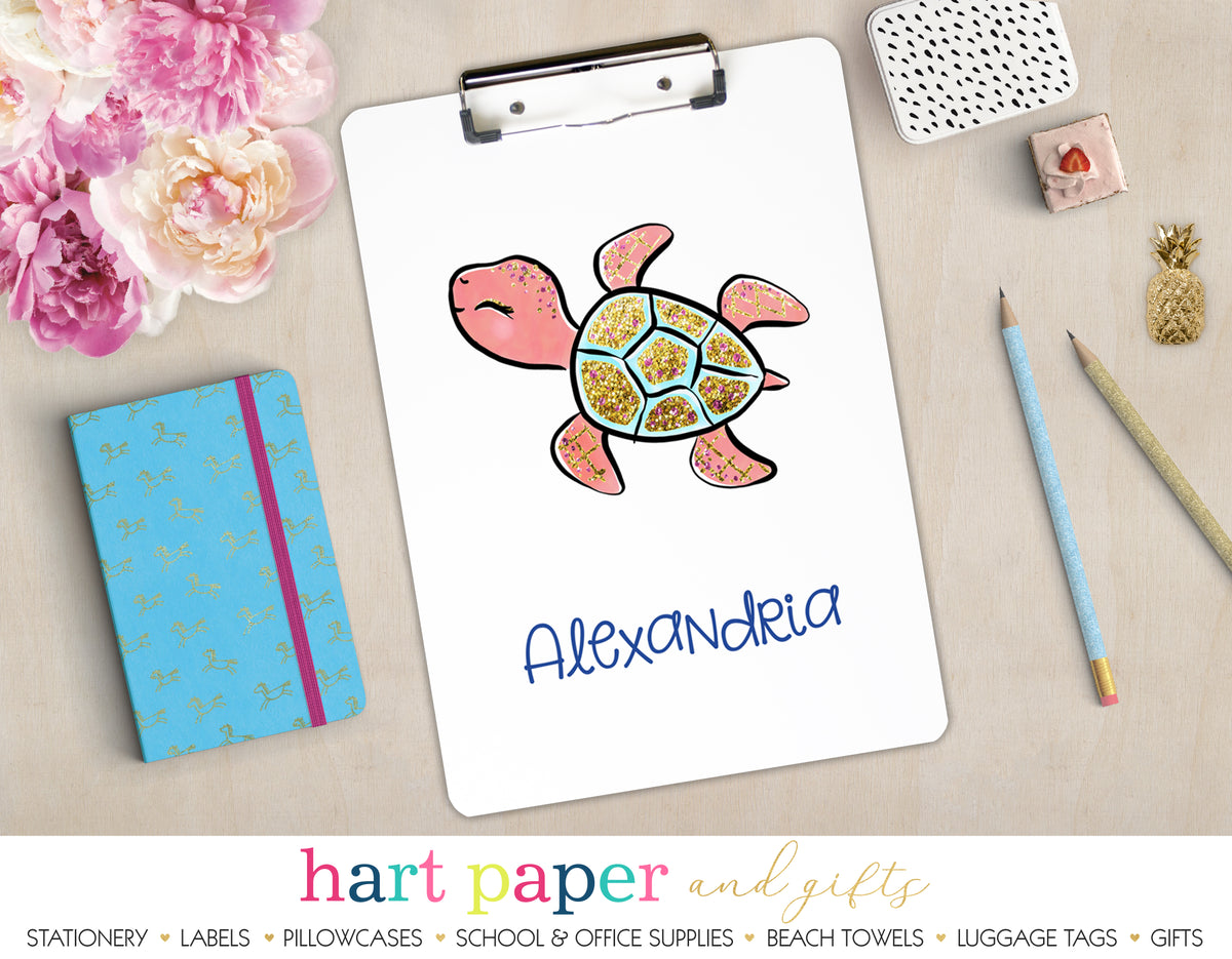 Turtle Personalized Clipboard School & Office Supplies - Everything Nice