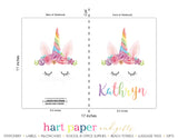 Rainbow Unicorn Horn Personalized Notebook or Sketchbook School & Office Supplies - Everything Nice