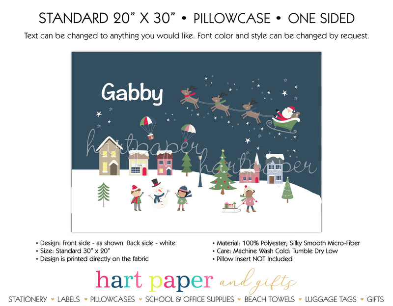 Christmas Village Personalized Pillowcase Pillowcases - Everything Nice