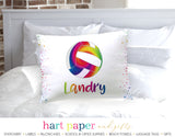 Rainbow Volleyball Personalized Pillowcase Pillowcases - Everything Nice