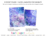 Stars Sky Moon Space Galaxy Personalized 2-Pocket Folder School & Office Supplies - Everything Nice