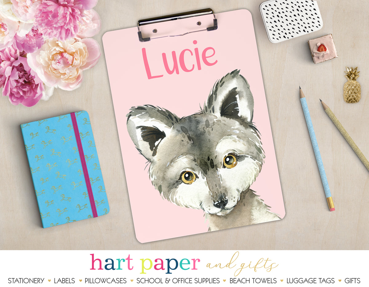 Wolf Personalized Clipboard School & Office Supplies - Everything Nice