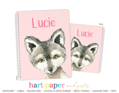 Wolf Personalized Notebook or Sketchbook School & Office Supplies - Everything Nice