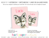 Wolf Personalized Notebook or Sketchbook School & Office Supplies - Everything Nice