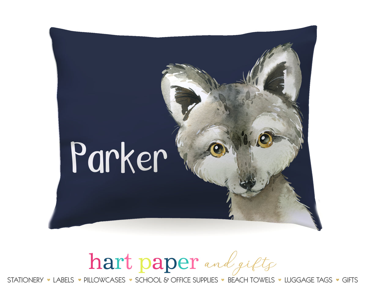 Wolf Personalized Pillowcase Pillowcases - Everything Nice