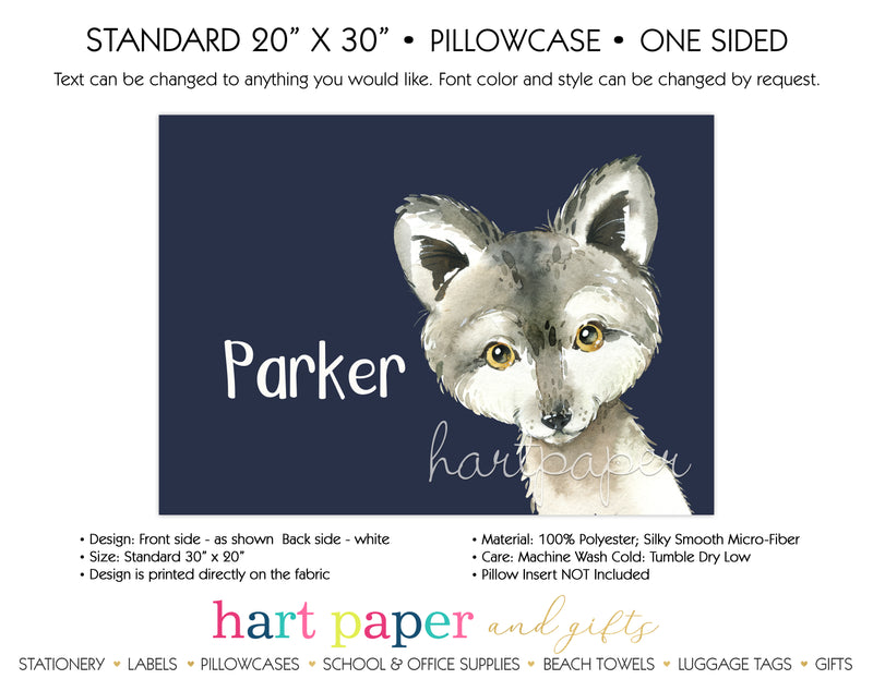 Wolf Personalized Pillowcase Pillowcases - Everything Nice