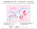Rainbow Unicorn Personalized Pillowcase Pillowcases - Everything Nice