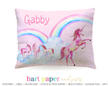 Rainbow Unicorn Personalized Pillowcase Pillowcases - Everything Nice